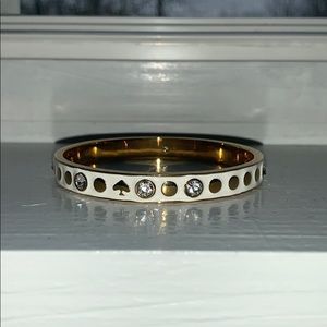 White and gold Kate spade bangle bracelet
